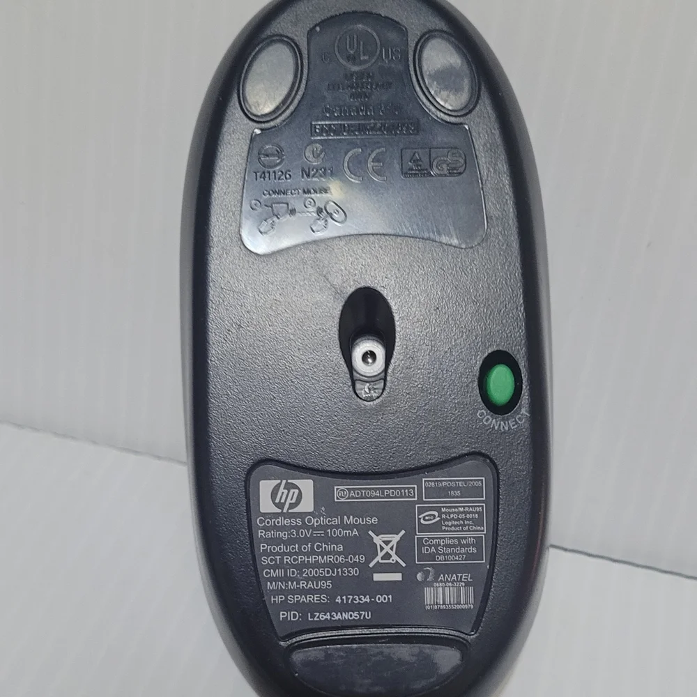 Vintage Cordless Optical Mouse HP  M-RAU95 No Receiver.